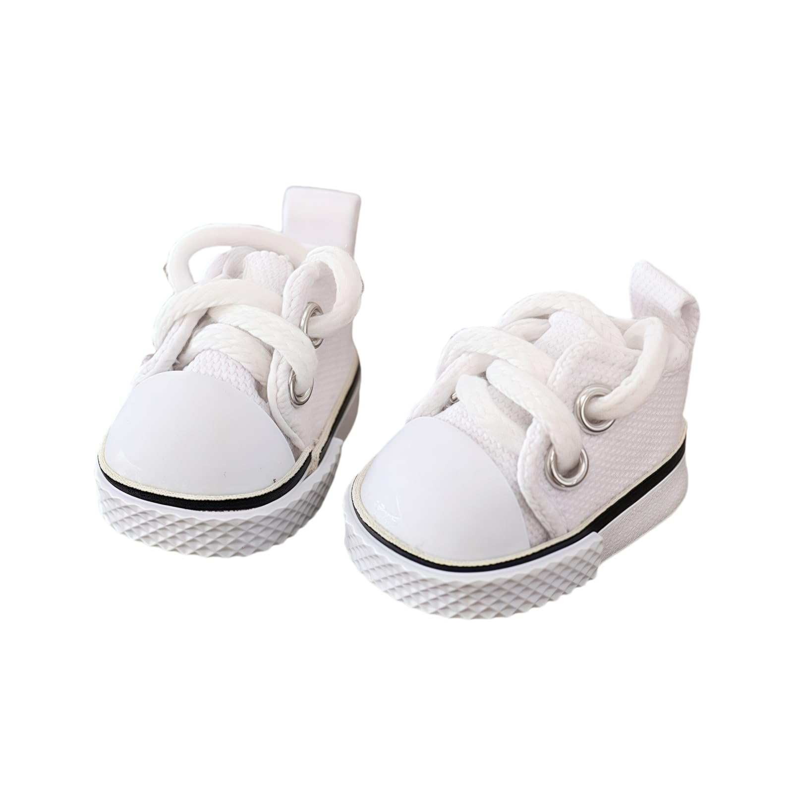 Doll Shoes for Lu bubu 17cm Dolls(No Doll) Accessories, Mini Shoes for Dolls, Cute Canvas Shoes Suitable for 17cm Doll, Dress Up Doll Shoes Replacement White