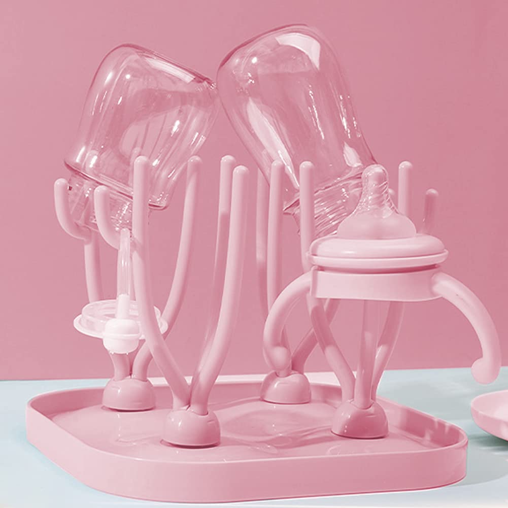 Scolabiberon E Scovolino Per Bottiglie - Rastrelliera Asciugatura Con Vassoio - Kiuiom