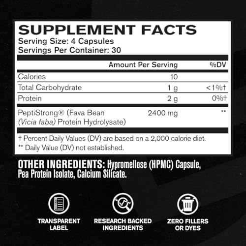 Image of Jacked Factory Growth Peptides - Peptides for Muscle Growth with PeptiStrong, Supports Muscle Protein Synthesis, Muscle Builder, Strength & Recovery, Peptide Muscle Building Supplement, 120 Capsules