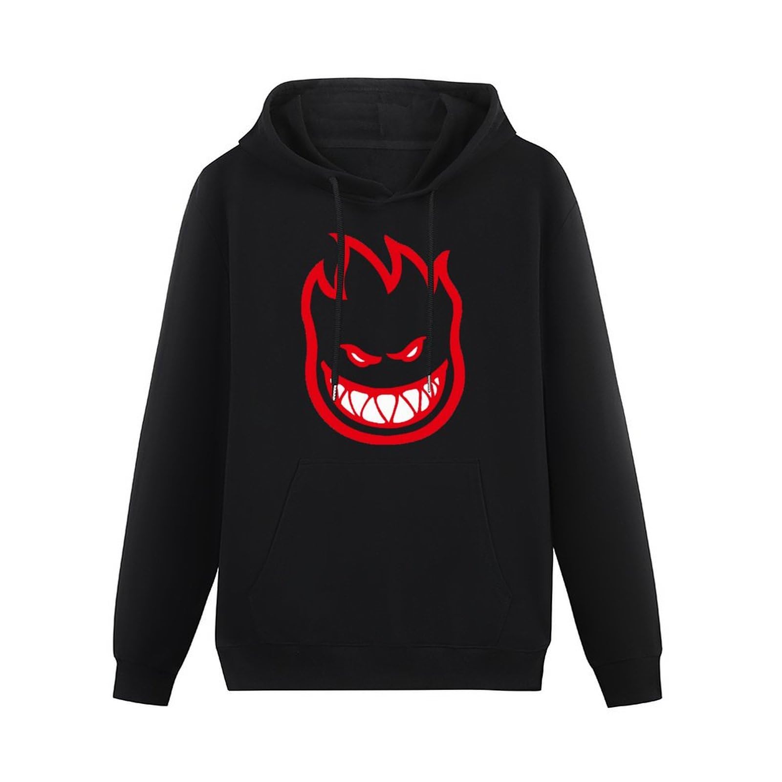KESIHANXIANGUO Spitfire Skateboard Wheels Bighead Fill Unisex Hooded Printed Pullover Hoodies Mens Black Sweatshirts M
