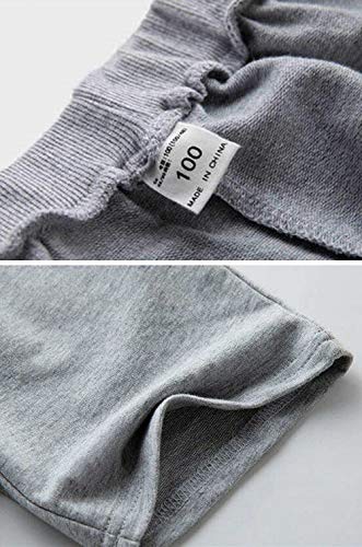 DCUTERQ Boys Girls Cotton Shorts Summer Knee Length Solid Sport Jogger Pants Drawstring Sweatpants for Kids Toddler 1-8 Years2