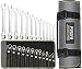 Produktbild AIRAJ Metric Ringmaulschlüssel set(8-19mm) - 12-tlg / 72 Zähne 5 Grad/mit großem Drehmoment/Rolltasche/Chrom-Vanadium-Stahl/Profi-Ring-Maulschlüssel-Satz