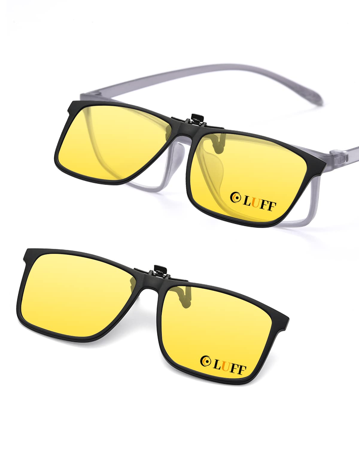 Photo 1 of LUFF Polarized Clip On Sunglasses Men Women Comfortable Flip up Myopic Glasses for Outdoor/Driving/Fishing