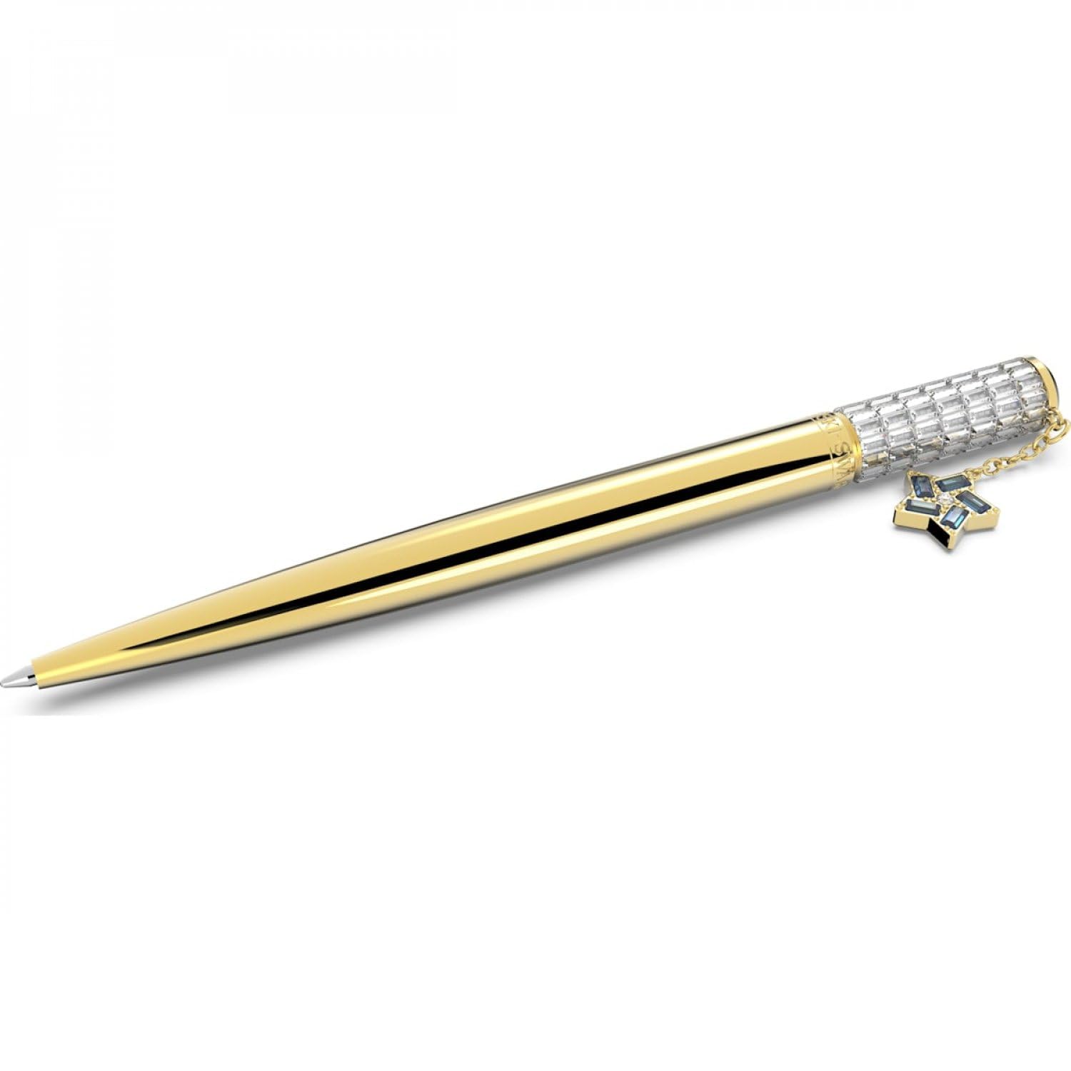 Swarovski Penna a sfera Celebration 2022, Stella, Bianco, Placcato color oro