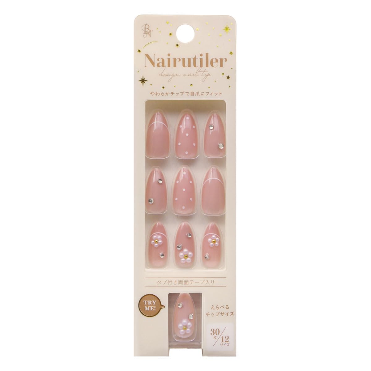 ビーエヌ Nairutiler ネイルティア 2 NRT2-23 (ネイルチップ30枚 / 12サイズ)