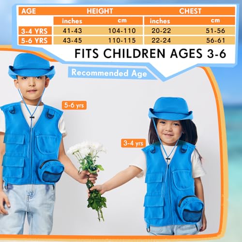Image of Ramede Kids Safari Explorer Vest and Hat Explorer Costume