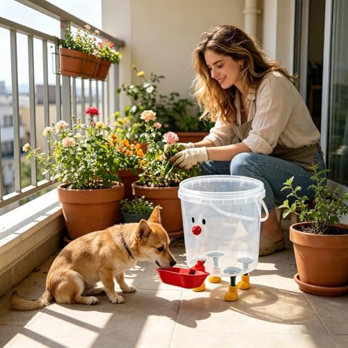 Distributeur d'eau pour chien avec motif - Accessoire déco maison et abri - 3
