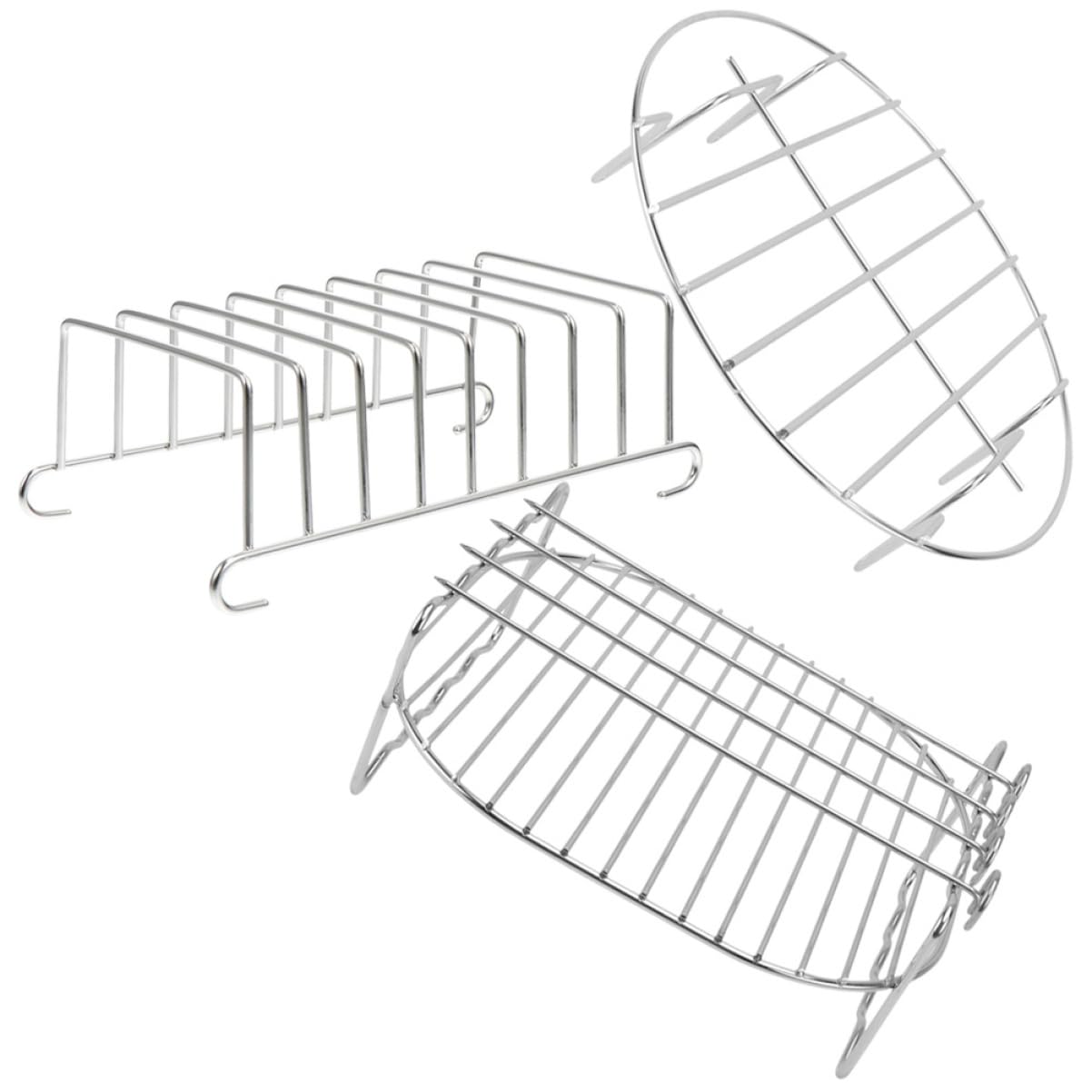 VILLCASE 1 Set Stainless Steel Air Fryer Rack Bbq Grilling Steaming Rack for Toast Durable Kitchen Supplies for Healthy Cooking Meal Preparation