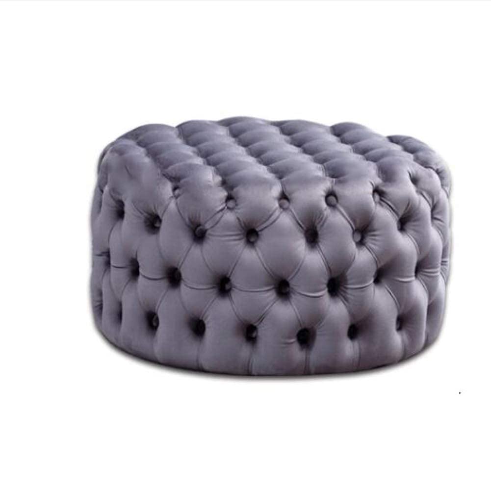 Pouf tressé haut de gamme, petit banc en tissu capitonné durable