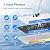 Purewell 2.25G Gravity Water Filter System with Water Level Window, 3-Stage Stainless Steel Countertop System with 2 Washable Ceramic Filters and Stand, Reduce up to 99% Chlorine, PW-KST