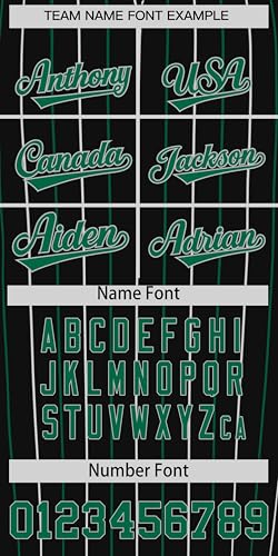 KXK Custom Pinstripe Baseball Jersey for Men Women Youth- Button Down Shirt Personalized Stitched Name Number Logo miniatura 6