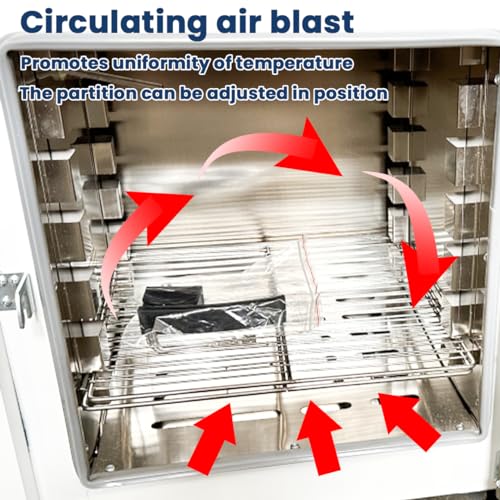 Healthible Lab Oven - 800W Laboratory Industrial Oven,42L Laboratory Constant Temperature Blast,Digital Lab Thermostatic with Stainless Steel Liner and Blower Systems,Rt+10~250℃ - Thumbnail 6