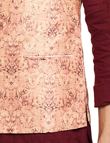 Image of Ethnix by Raymond Ethnix Mens Regular Fit Bundi (RTUA00271-EP Peach 92)