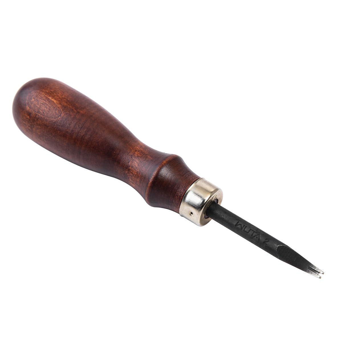 WUTA Leder Kantenschneider, 1 Stücke Profi Leder Rand Beveler, Kohlenstoffstahl Holzgriff Lederverarbeitung Kantenschälen(1.0mm)