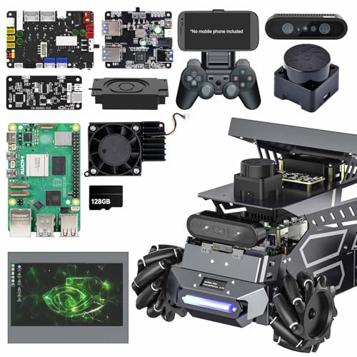 Image of Yahboom ROS2 Robotic for Raspberry Pi 5, AI Large Language Models AI Vision Data,3D SLAM Navigation Supports ROS2 Python Education, ROS Development