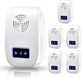 Ultrasonic Pest Repeller 6 Pack,Rodent Repellent Indoor,Mouse Repellent Ultrasonic Plug in,Pest Repeller Plug in,Pest Control for Ant, Spider,Roach,Mice Repellent for House,Warehouse,Garage