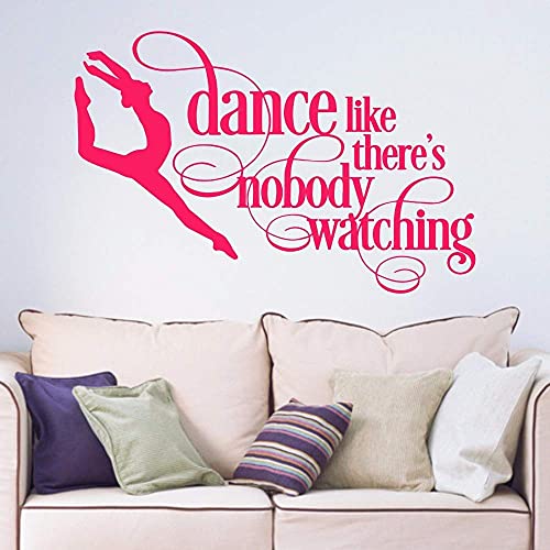 Adhesivo mural de danza artística, adhesivo mural con frase, motivacional, para habitaciones y salas de estar para adolescentes, adhesivo mural de vinilo removible 57 x 86 cm