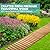 8FT Straight Garden Pathway Walkway, Roll Out Wooden Walkway for Outside, Non-Slip Path with Wire Rope Connection, Patio Pavers Without Knots for Garden, Backyard, Beach, and Wedding Party Pathways