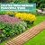8FT Straight Garden Pathway Walkway, Roll Out Wooden Walkway for Outside, Non-Slip Path with Wire Rope Connection, Patio Pavers Without Knots for Garden, Backyard, Beach, and Wedding Party Pathways