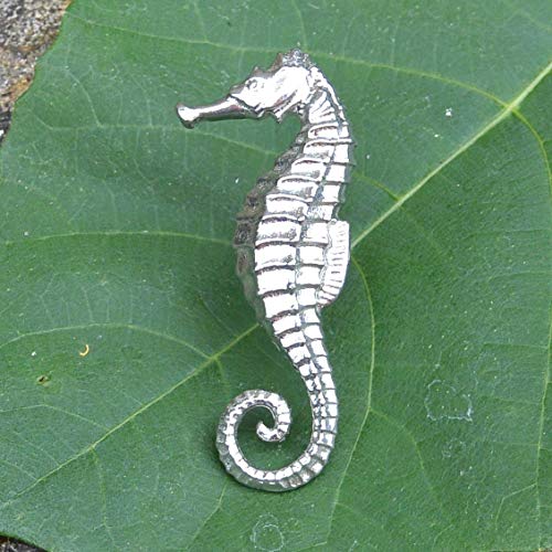 Seahorse Bathroom Knobs, Seahorse Drawer Knobs, Cabinet Knobs, Handmade, in Fine Pewter, by William Sturt - Image 3