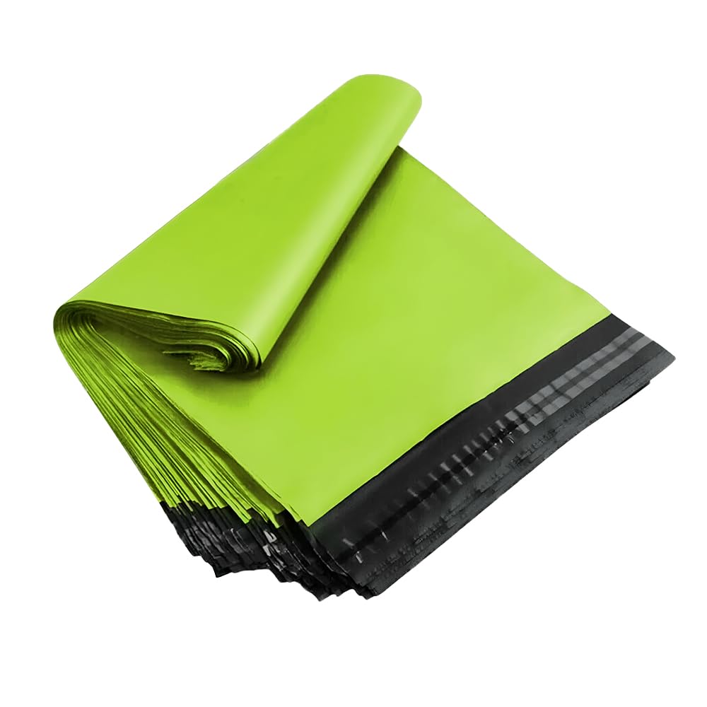 Tezraftaar® 200 x Mailing Bags Green Poly Postal Postage Mailers 12" x 16" Self Seal Lightweight Shipping Parcel Mailers