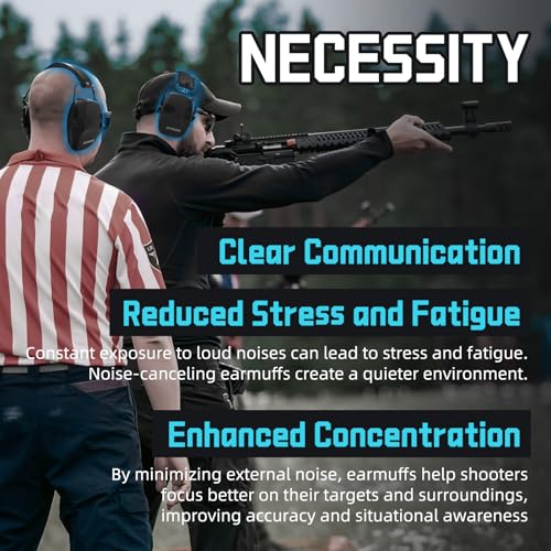 Image of ZOHAN EM054 Electronic Ear Protection for Shooting Range with Sound Amplification Noise Reduction, Ear Muffs for Gun Range