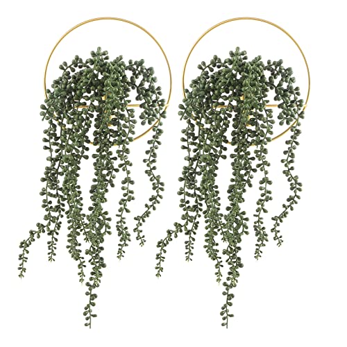 Pretty Jolly Wall Decor Metal Vase Decoration Holder, Wall-Mounted Artificial