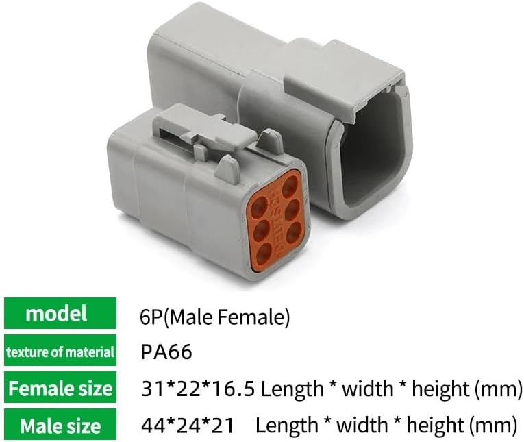 10Sets 2/3/4/6/8/12 Pin DTM Wire Connector DTM04-2P/DTM06-2S Waterproof Automotive Connectors(4P with Terminal)