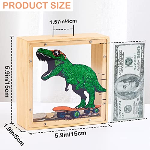 Image of MHJY Wooden Piggy Bank for Kids Personalizable DIY Coin Bank for Girls Boys
