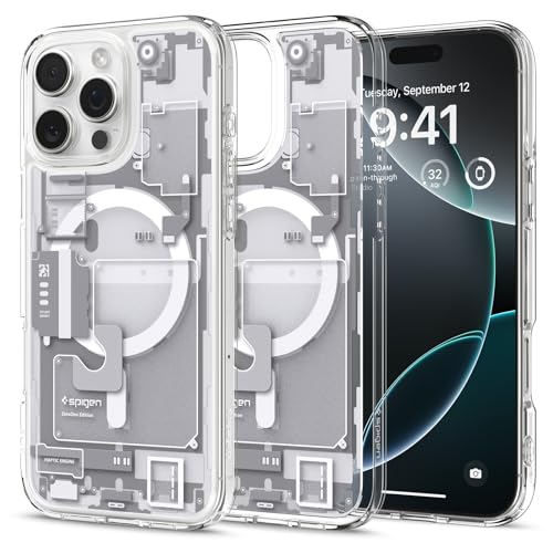 Spigen Ultra Hybrid Zero One MagFit Case for iPhone 16 Pro Max [MagSafe Compatible] [Military-Grade Drop Protection] - White