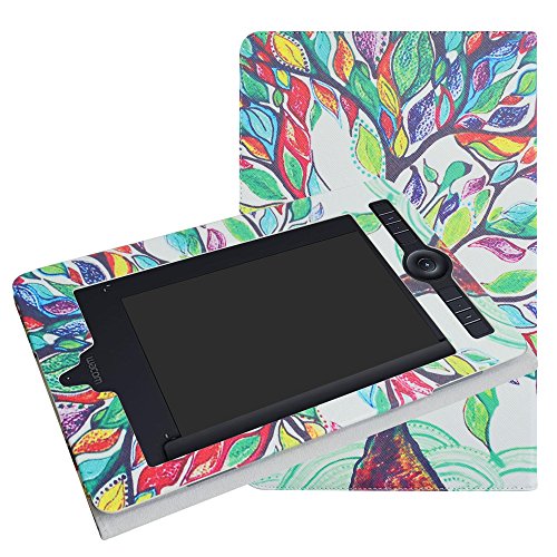 Wacom Intuos Pro Paper Medium PTH660P Case,Mama Mouth Slim-Book Folio Carry PU Leather Cover for Wacom Intuos Pro Paper Medium PTH660P,Love Tree