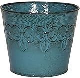 Robert Allen MPT01887 Fluer De Lis Series Metal Planter Flower Pot, 4', Color...