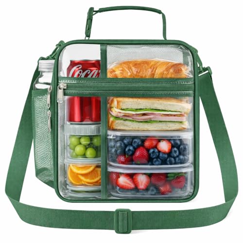 Oraben Stadium Approved Clear Lunch Bag with Adjustable Shoulder Strap