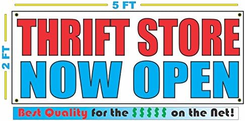 Thrift Store Now Open 2x5 Banner Sign