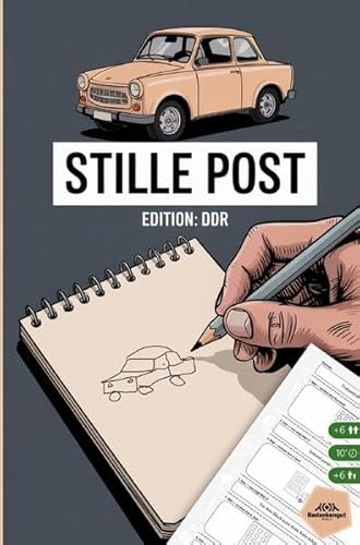 Stille Post - Edition: DDR: Kreatives Partyspiel über die DDR – Spielblöcke | Zeichnen und Rätseln