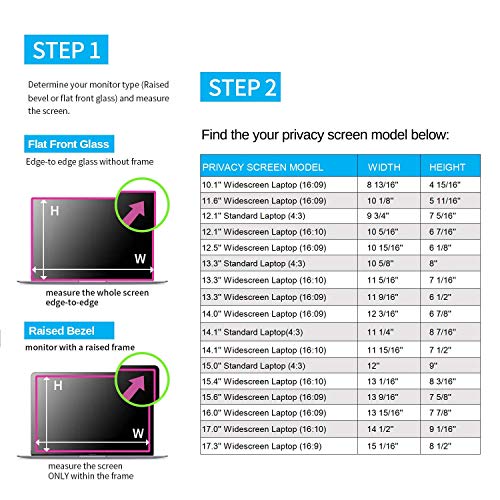 13.3''W Inch Anti Blue Light Screen Protector for Widescreen Laptop - Upgrade Laptop Screen Protector Filter Out Blue Light Relief with Aspect Ratio 16:9 - Reduce Eye Fatigue Strain (2 Pack)