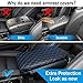 Center Console Cover for Jeep Wrangler JL 2018-2026 & Gladiator JT 2020-2026 1.2in Thickness Armrest Cover Leather Arm Rest Lid Protector Cushion Pad with Stroage Pockets Interior Accessories (Blue)