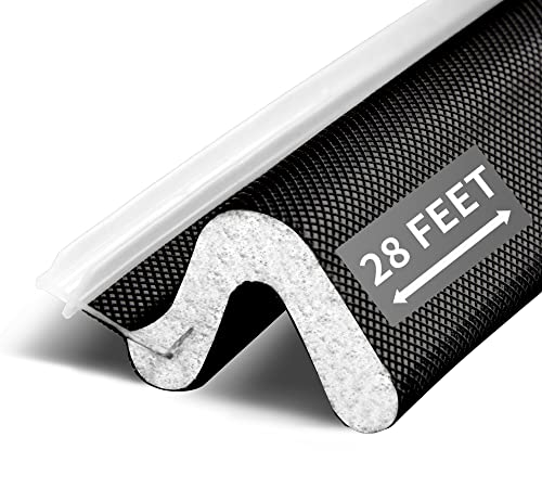 Ichinose 28 Feet Long Door Weather Stripping Is A Kind Of Easy To Install And Cut Kerf Weatherstrip Suitable For Door Sound Insulation Anti-Collision And Light-Shielding（Black） #TOP11
