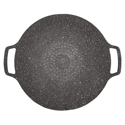 Naroote Teppanyaki Frying Pan Korean BBQ Grill Non Stick Plate, Thermal Insulation Barbecue Utensil for Grilling Meat, Suitable for Outdoor BBQ Parties (#15)