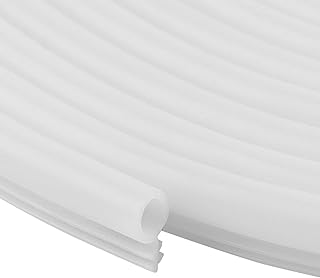 25 Feet Window Kerf Weatherstrip Seal 1/4" Bulb Bubble Kerf Mount for Door Frame Card Slot Installation Strip, Easy Cut to Size (White)