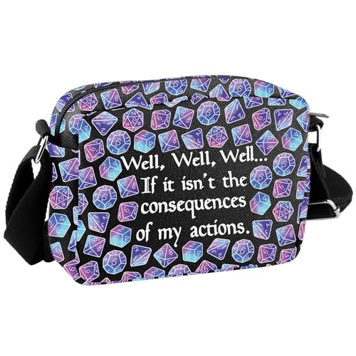 DandD Gift Role Playing Games Gift Dice Pouch DandD Accessory Bag Games Crossbody Bag for RPG Gamer