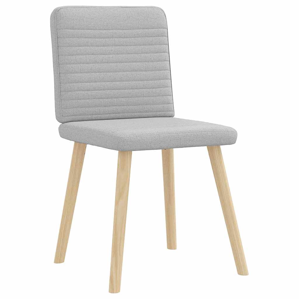 Lot de 2 chaises de salle à manger en tissu gris nuage avec dossier ergonomique, structure stable en bois et métal, rembourrage confortable, moderne, polyvalent, pour cuisine, salon, bureau