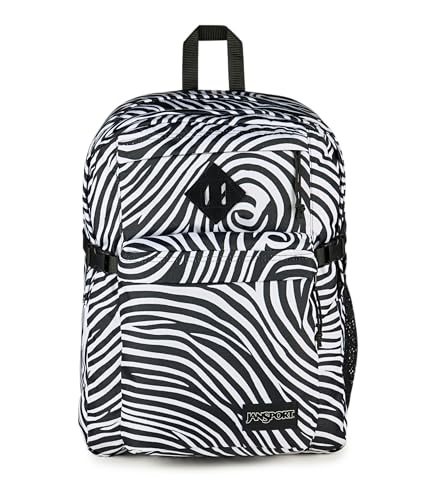 Image of JanSport Main Campus Backpack - Travel or Work Backpack with 15-Inch Laptop Sleeve and Dual Water Bottle Pockets, Surreal Swirlies