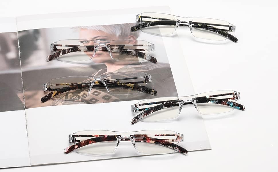 Miniatura 6 de Viseng 3 pares de anteojos de lectura, anteojos de bloqueo de luz azul, anteojos de lectura para computadora para hombres y mujeres, marco