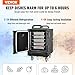 VEVOR Insulated Food Pan Carrier, 81 Qt Hot Box for Catering, Food Box Carrier with Double Buckles, Front Loading Food Warmer with Handles, Stackable End Loader with Wheels for Restaurant, Canteen