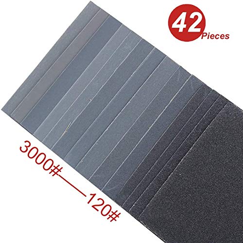 DollaTek Silicon Carbide Sanding Assorted Grit Sandpaper for Wood Furniture Finishing Metal Sanding and Automotive Polishing - Image 2
