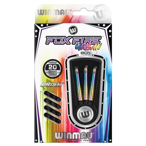 WINMAU Foxfire Urban 80% Soft Tip - Fléchettes Pointe Plastique – vue 4