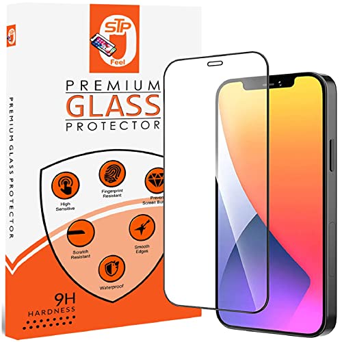 Image of STP FEEL [2 Pack Military Grade Premium Tempered Glass For iPhone 12 Mini (5.4 Inch) Edge to Edge Super Tough 9H Hardness Screen Protector Guard with Easy Installation Kit