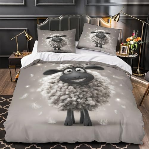 Housse de Couette Raton Laveur 3D Microfibre Légère 220x240