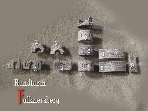 menta-modellbau Rundturm Falknersberg, Bausatz, Spur N/Z